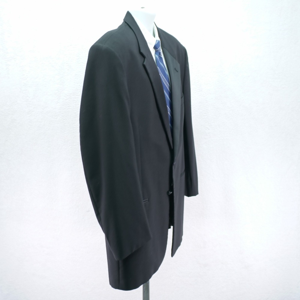 Perry Ellis America Formal Wear Black Wool Tuxedo Jacket Felt Button 44L‎